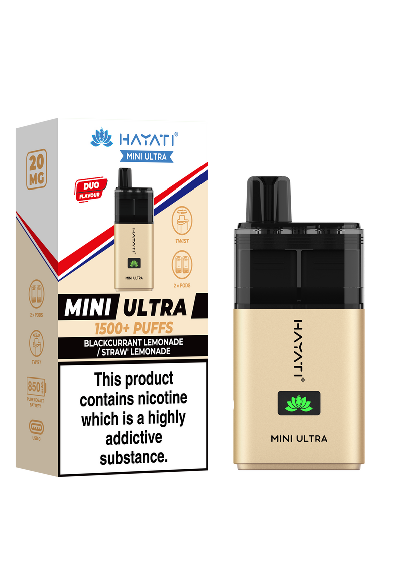Hayati Mini Ultra 1500 Prefilled Pod Kit - 20mg