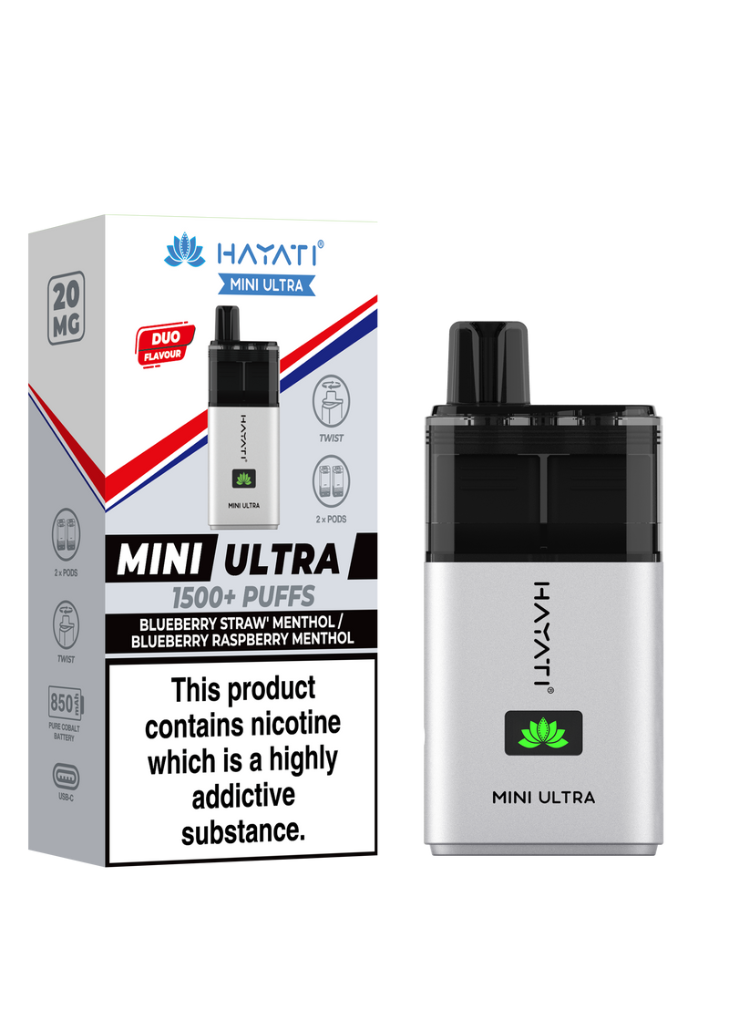 Hayati Mini Ultra 1500 Prefilled Pod Kit - 20mg