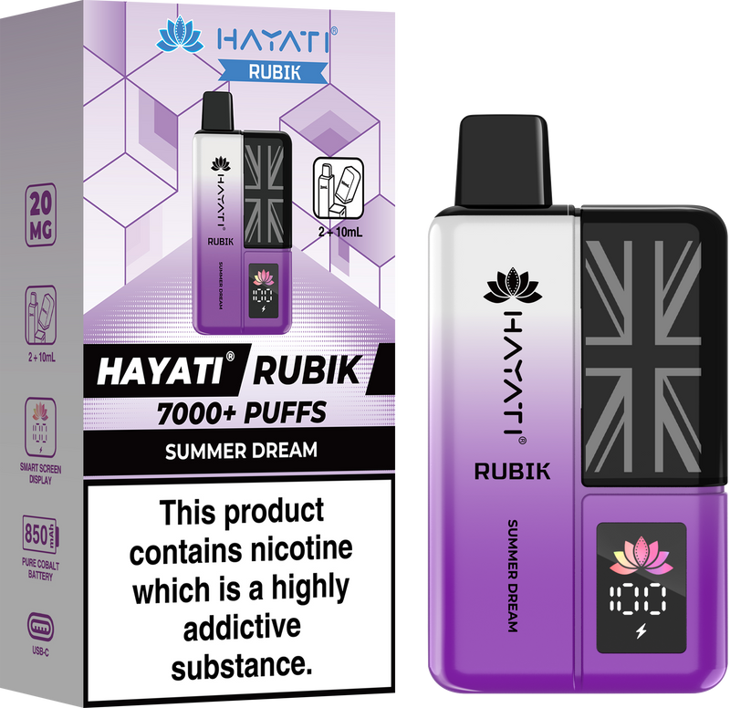 Hayati Rubik 7000 + Prefilled Pod Kit - 20mg
