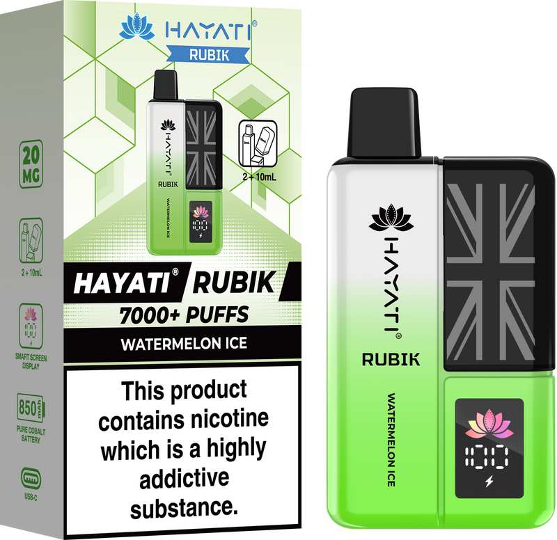 Hayati Rubik 7000 + Prefilled Pod Kit - 20mg